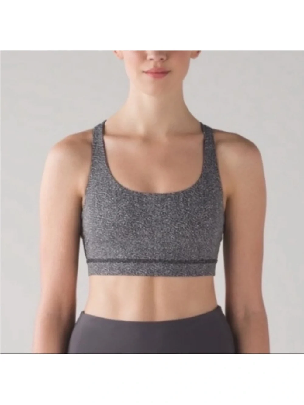 Lululemon Energy Bra Size 6 in Grey & Black